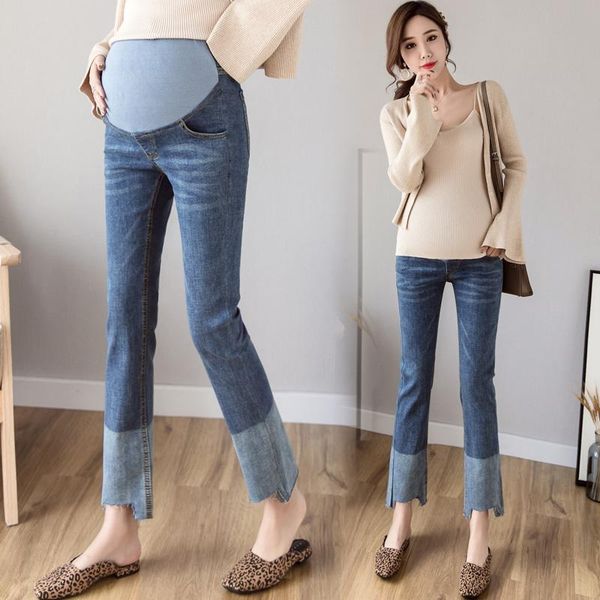 maternity bottoms loose denim clothes pregnancy pants high waist adjustable belly lovely pregnant spring summer clothing, White
maternity bottoms loose denim clothes pregnancy pants high waist adjustable belly lovely pregnant spring summer clothing, White