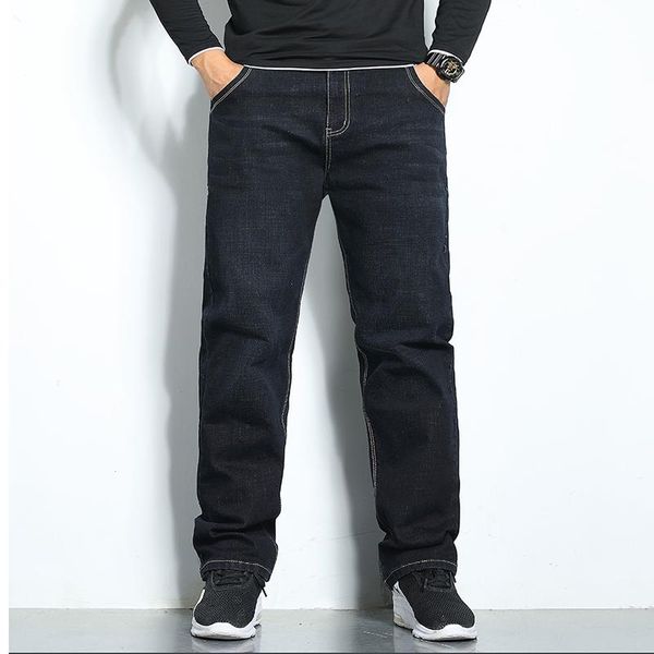 men's jeans 2021 autumn brand loose straight classic style business casual young men mid-high waist fashion denim, Blue
men's jeans 2021 autumn brand loose straight classic style business casual young men mid-high waist fashion denim, Blue