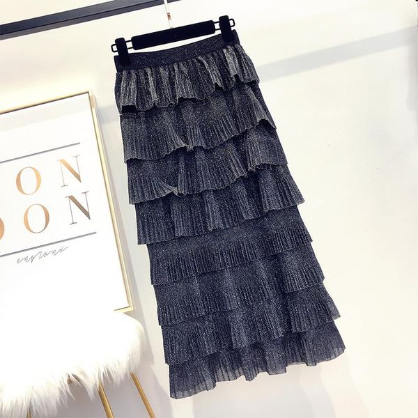 skirts spring women fashion shiner rayon cake skirt ladies high waist elastic ruffles layer pleated long cascading, Black
skirts spring women fashion shiner rayon cake skirt ladies high waist elastic ruffles layer pleated long cascading, Black