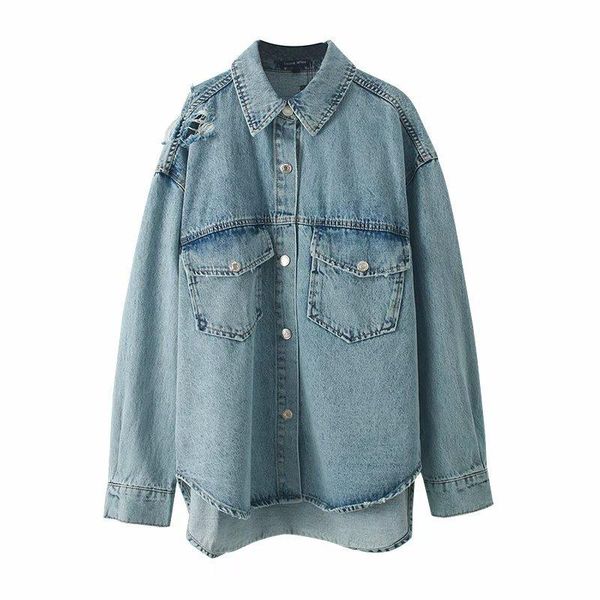 women's jackets of fund 2021 autumn winters is short after long hole double shoulder bag before easing the cowboy shirt jacket, Black;brown
women's jackets of fund 2021 autumn winters is short after long hole double shoulder bag before easing the cowboy shirt jacket, Black;brown