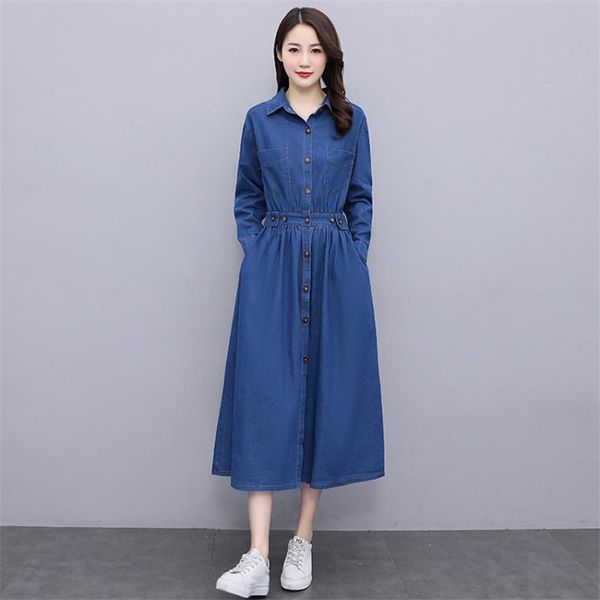 casual dresses 2021 robe jeans dress women button pocket vintage long denim ladies loose shirt femme, Black;gray
casual dresses 2021 robe jeans dress women button pocket vintage long denim ladies loose shirt femme, Black;gray