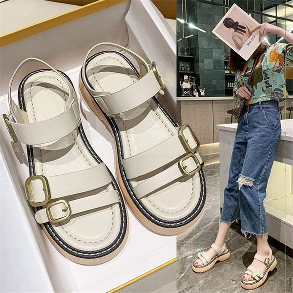 sandals 2021 summer women buckle design black white platform roman comfortable thick sole beach shoes female
sandals 2021 summer women buckle design black white platform roman comfortable thick sole beach shoes female