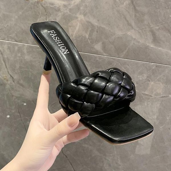 women 7cm high heels slides fetish summer soft casual slaps girls weave outdoor slippers designer sandals platform shoes, Black
women 7cm high heels slides fetish summer soft casual slaps girls weave outdoor slippers designer sandals platform shoes, Black
