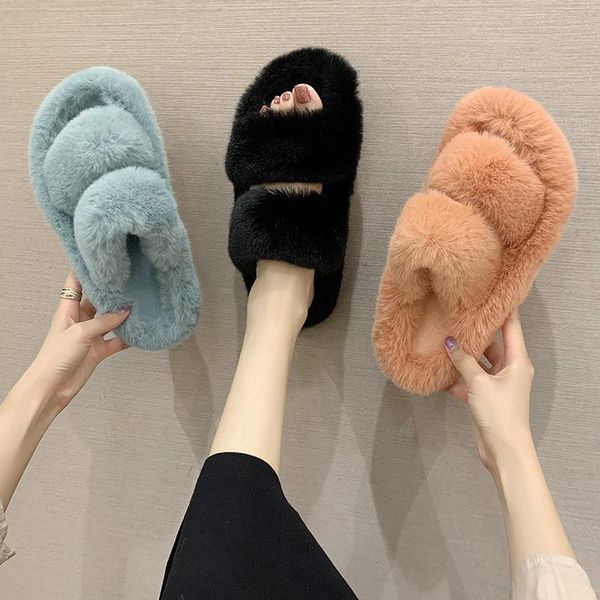 women fur slippers winter slides fluffy furry sandals woman flip flops home ladies plush shoes scarpe da donna, Black
women fur slippers winter slides fluffy furry sandals woman flip flops home ladies plush shoes scarpe da donna, Black