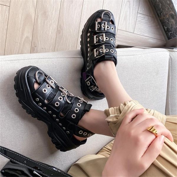 vintage gothic metal buckle punk rock rivet gladiator sandals women chunky platform cool street shoes 2021 summer lady, Black
vintage gothic metal buckle punk rock rivet gladiator sandals women chunky platform cool street shoes 2021 summer lady, Black