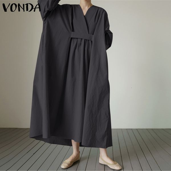 women's blouses & shirts solid dress autumn long sleeve women drawstring sundress 2021 vonda elegant casual maxi vestidos female v, White
women's blouses & shirts solid dress autumn long sleeve women drawstring sundress 2021 vonda elegant casual maxi vestidos female v, White