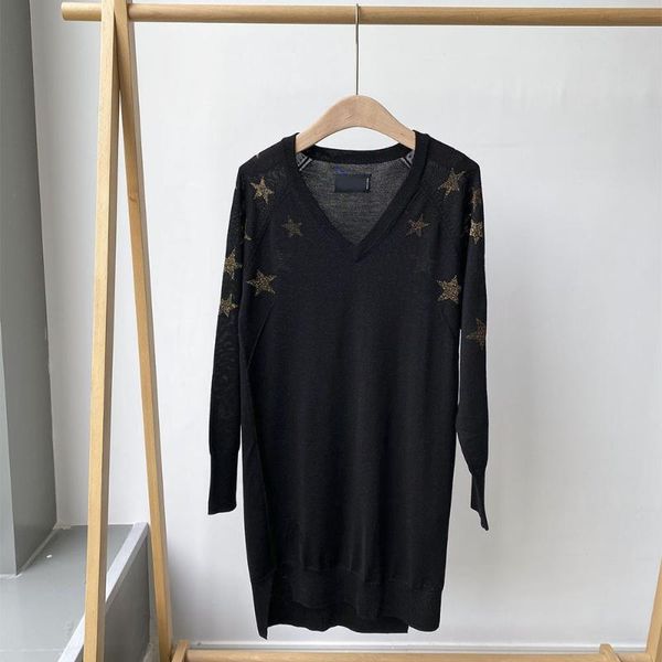 casual dresses women dress 2021 french five-pointed star jacquard v-neck knitted female thin loose knit autumn, Black;gray
casual dresses women dress 2021 french five-pointed star jacquard v-neck knitted female thin loose knit autumn, Black;gray