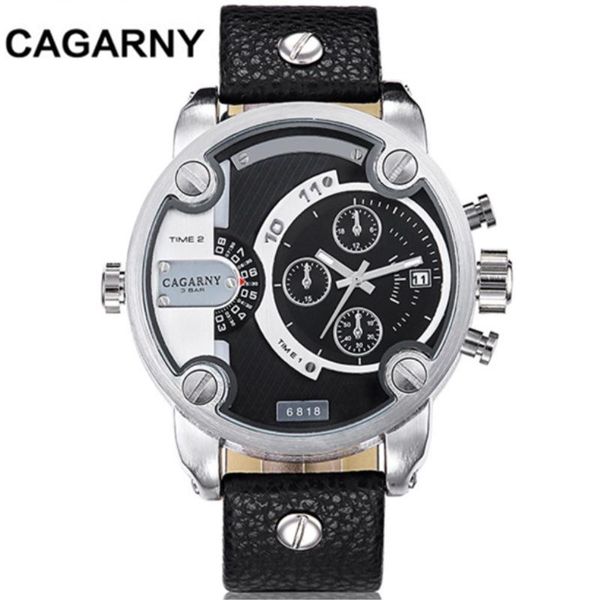 wristwatches cagarny luxury men's watches men quartz watch dual time display man sport military fashion relogio masculino, Slivery;brown
wristwatches cagarny luxury men's watches men quartz watch dual time display man sport military fashion relogio masculino, Slivery;brown