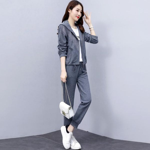 women's tracksuits casual sports suit 2021 autumn style large size dress fashion elegant western by age spring and, Gray
women's tracksuits casual sports suit 2021 autumn style large size dress fashion elegant western by age spring and, Gray
