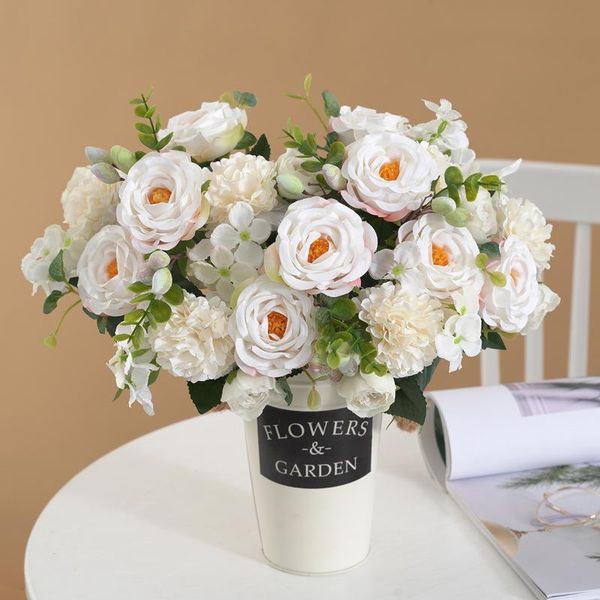 decorative flowers & wreaths artificial round rose flower simulation silk bouquet wedding bride home garden party holiday decoration fake pl
decorative flowers & wreaths artificial round rose flower simulation silk bouquet wedding bride home garden party holiday decoration fake pl