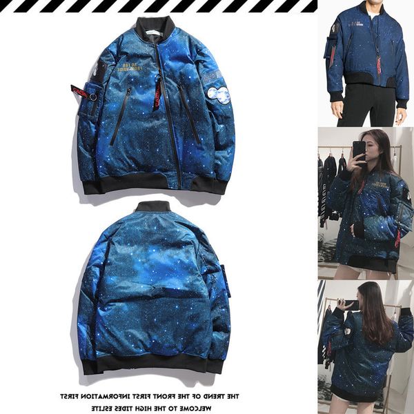nasa chaopai off space and snstyleflake pilot ma1 stand collar jacket, Black
nasa chaopai off space and snstyleflake pilot ma1 stand collar jacket, Black