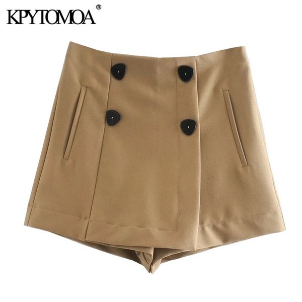 women chic fashion with double buttons shorts skirts high waist side zipper female skort mujer 210420, White;black
women chic fashion with double buttons shorts skirts high waist side zipper female skort mujer 210420, White;black