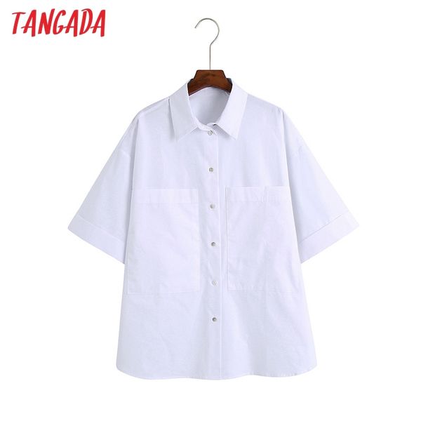 women retro white oversized boyfriend style short sleeve summer chic female shirt 6z26 210416
women retro white oversized boyfriend style short sleeve summer chic female shirt 6z26 210416