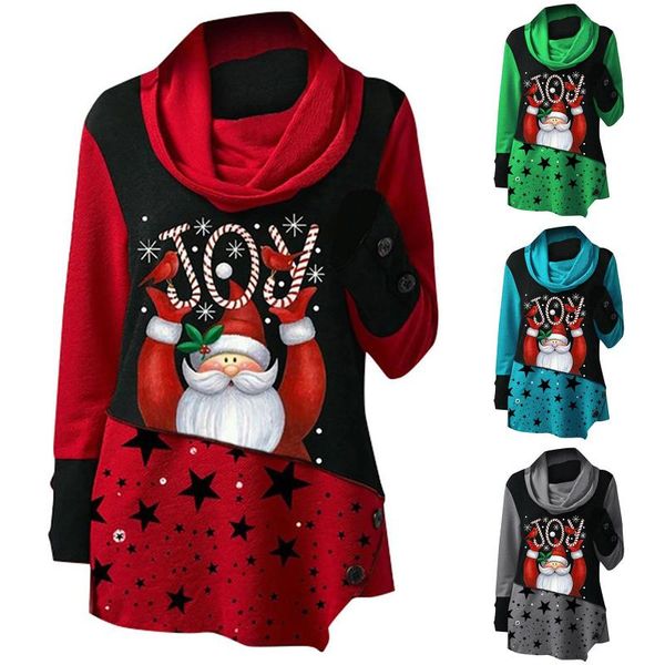women's hoodies & sweatshirts women casual fashion printed christmas print long sleeve blouse loose high-neck ladies thicken warm autum, Black
women's hoodies & sweatshirts women casual fashion printed christmas print long sleeve blouse loose high-neck ladies thicken warm autum, Black