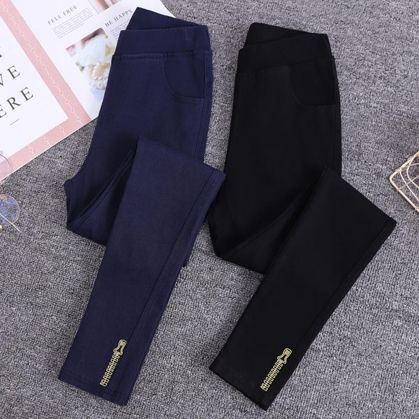 spring autumn women trousers 2021 fashion stretch high waist small feet pencil pants plus size solid female casual women's & capris, Black;white
spring autumn women trousers 2021 fashion stretch high waist small feet pencil pants plus size solid female casual women's & capris, Black;white
