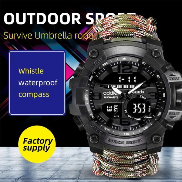 wristwatches addies military watch with compass men tend waterproof whistel satch alarm clock sport digital wrist montre homme, Slivery;brown
wristwatches addies military watch with compass men tend waterproof whistel satch alarm clock sport digital wrist montre homme, Slivery;brown