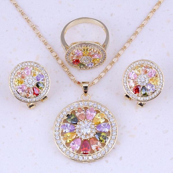 earrings & necklace sparkly multicolor imitation multigem yellow gold color jewelry sets for women wedding trend fashion a0010, Silver
earrings & necklace sparkly multicolor imitation multigem yellow gold color jewelry sets for women wedding trend fashion a0010, Silver