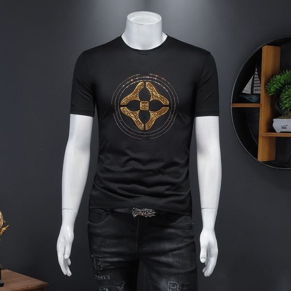 fashion t shirts 2021 summer men's round neck drilling mercerized cotton short sleeve simple sequin large, White;black
fashion t shirts 2021 summer men's round neck drilling mercerized cotton short sleeve simple sequin large, White;black