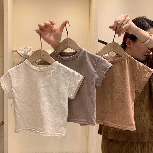 soft cotton children's summer short sleeve t shirts kids boys solid color baby girls tee y0914, Blue
soft cotton children's summer short sleeve t shirts kids boys solid color baby girls tee y0914, Blue
