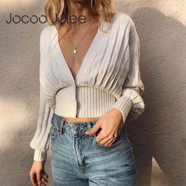 women fashion knitted cardigan autumn long single breasted v-neck lantern sleeve short coats female crop 210416, White;black
women fashion knitted cardigan autumn long single breasted v-neck lantern sleeve short coats female crop 210416, White;black
