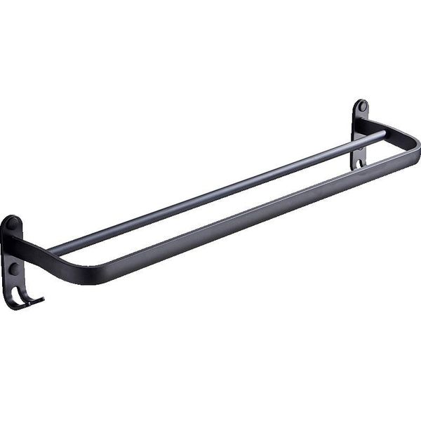 cm wall mount black towel rack aluminum double rod bar with hook for home el bathroom shower accessories racks
cm wall mount black towel rack aluminum double rod bar with hook for home el bathroom shower accessories racks