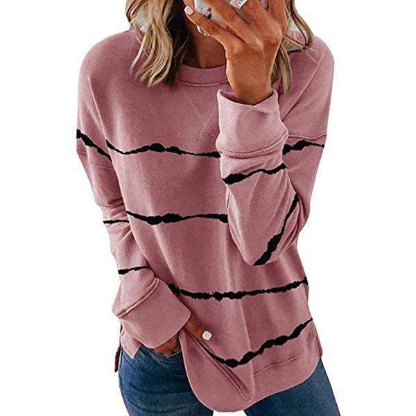 women's t-shirt 2021 autumn 5xl large size women tie dye stripe t shirt casual long sleeve oversized loose tee fashion ladies top, White
women's t-shirt 2021 autumn 5xl large size women tie dye stripe t shirt casual long sleeve oversized loose tee fashion ladies top, White