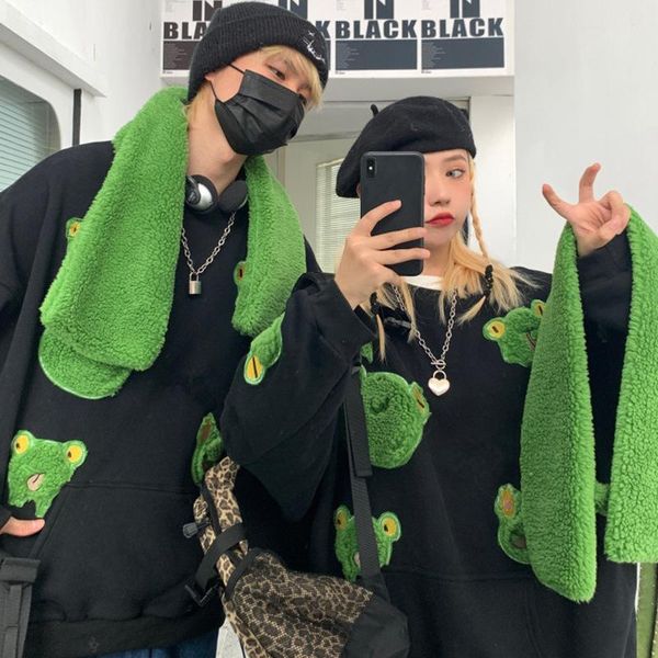 men's hoodies & sweatshirts frog hoodie oversized harajuku pullover hooded sweatshirt female japanese streetwear velvet warm couple clo, Black
men's hoodies & sweatshirts frog hoodie oversized harajuku pullover hooded sweatshirt female japanese streetwear velvet warm couple clo, Black