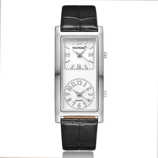 wristwatches fashion mens women watch creative double dial quartz leather rectangular watches for men elegant minimalist couple wrist, Slivery;brown
wristwatches fashion mens women watch creative double dial quartz leather rectangular watches for men elegant minimalist couple wrist, Slivery;brown