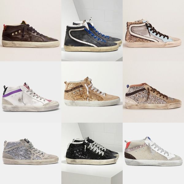 deluxe mid slide star high sneakers fashion woman casual shoes luxury brand trainers sequin classic white do-old dirty men shoe, Black
deluxe mid slide star high sneakers fashion woman casual shoes luxury brand trainers sequin classic white do-old dirty men shoe, Black