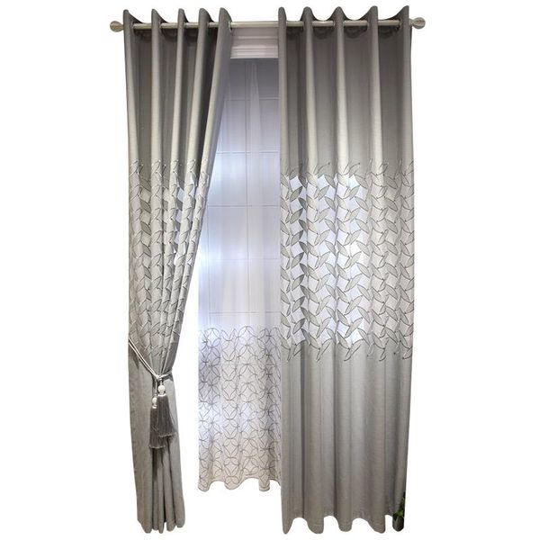 luxury high-end hollow embroidered gray curtains nordic living room european double-layer gauze curtain customization & drapes
luxury high-end hollow embroidered gray curtains nordic living room european double-layer gauze curtain customization & drapes