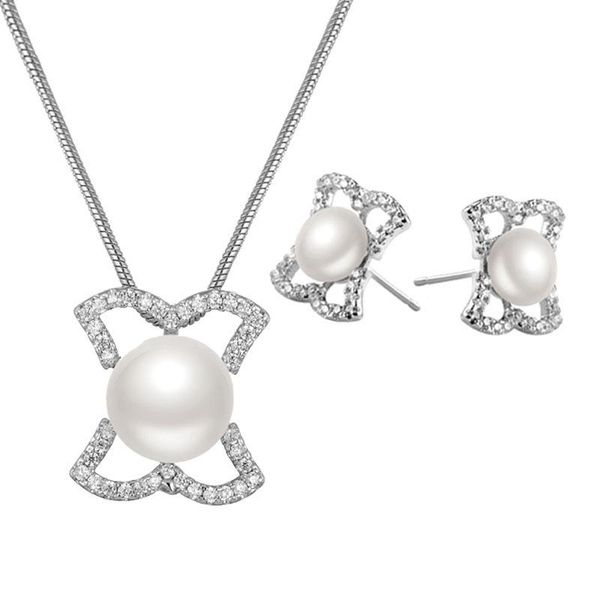 earrings & necklace pearl sets women trendy pendant chain necklaces bridal jewelry for zircon wedding, Silver
earrings & necklace pearl sets women trendy pendant chain necklaces bridal jewelry for zircon wedding, Silver