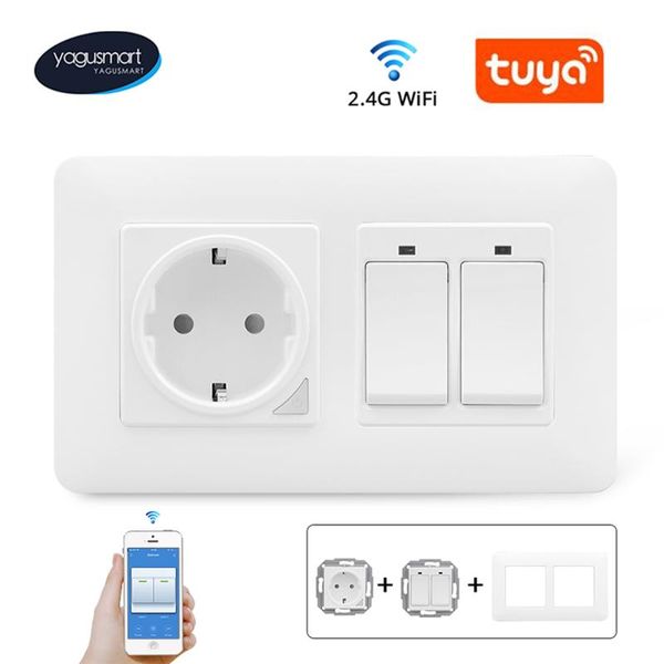 smart home control yagusmart tuya wifi eu socket wall light switch alexa google app voice diy with push button switches
smart home control yagusmart tuya wifi eu socket wall light switch alexa google app voice diy with push button switches