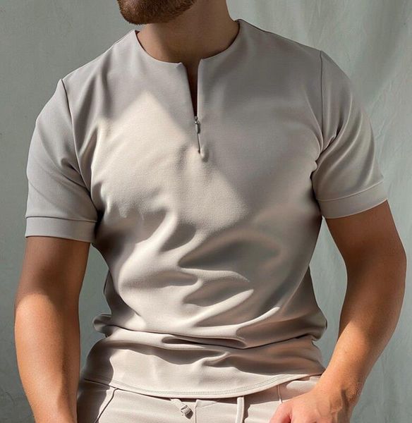 men's t-shirts solid color summer stylish men t-shirt short sleeve zipper round neck casual daily wear wild fitting pullover 2021 est, White;black
men's t-shirts solid color summer stylish men t-shirt short sleeve zipper round neck casual daily wear wild fitting pullover 2021 est, White;black