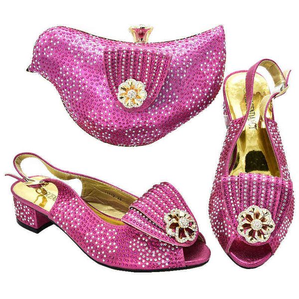 2021 rhinestone fish mouth shoes with bird bag fashion sandals, Black