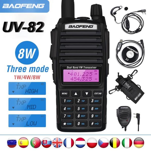 baofeng uv-82 walkie talkie vhf uhf dual band handheld ham cb radio long range transceiver high power uv82 professional hunting
baofeng uv-82 walkie talkie vhf uhf dual band handheld ham cb radio long range transceiver high power uv82 professional hunting