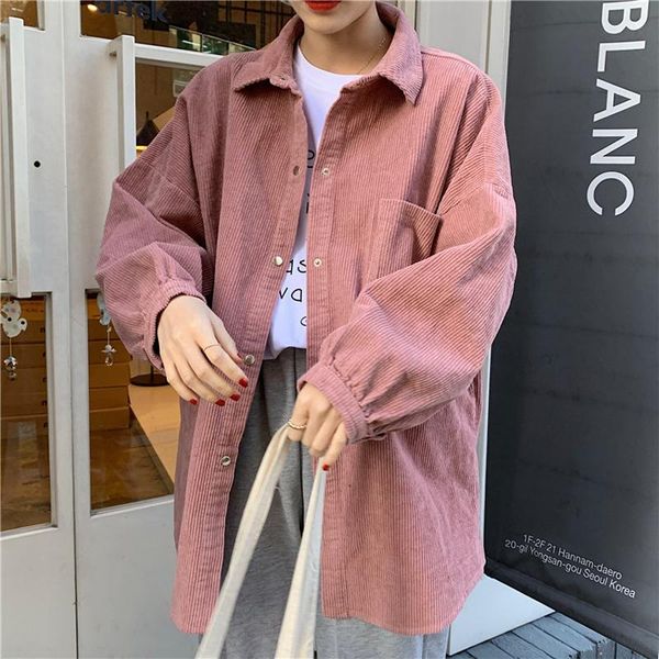 women's jackets autumn and winter loose corduroy foam sleeve versatile long jacket top, Black;brown
women's jackets autumn and winter loose corduroy foam sleeve versatile long jacket top, Black;brown