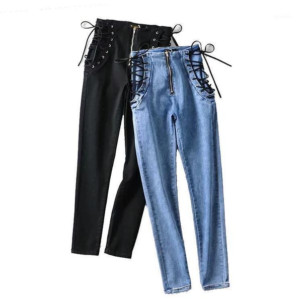 zoulv spring autumn high-waist pencil pants temperament tight-fitting side straps nine-point jeans casual wild foot women's, Blue
zoulv spring autumn high-waist pencil pants temperament tight-fitting side straps nine-point jeans casual wild foot women's, Blue