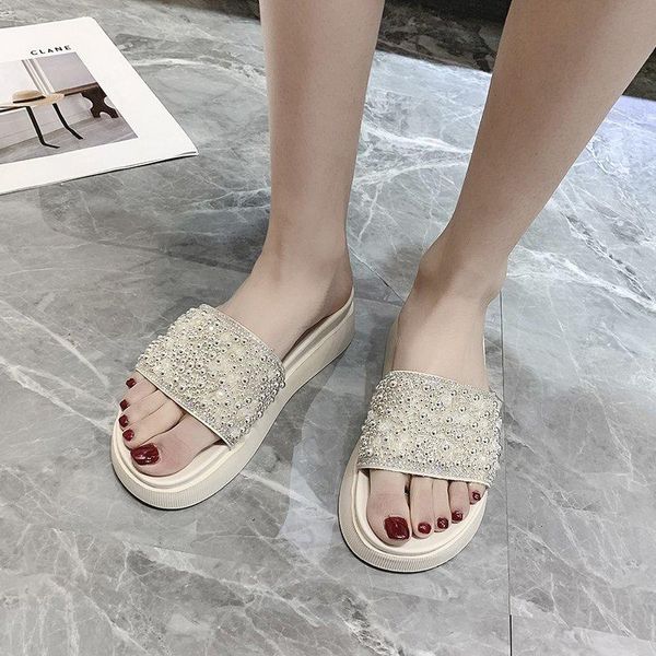 rivet platform slippers women shiny open toe slides summer outdoor sweet thick sole green beige mujer, Black
rivet platform slippers women shiny open toe slides summer outdoor sweet thick sole green beige mujer, Black