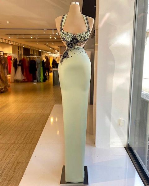 2021 plus size arabic sage sheath prom dresses lace beaded spaghetti evening formal party second reception gowns robe de mariée, Black;red
2021 plus size arabic sage sheath prom dresses lace beaded spaghetti evening formal party second reception gowns robe de mariée, Black;red