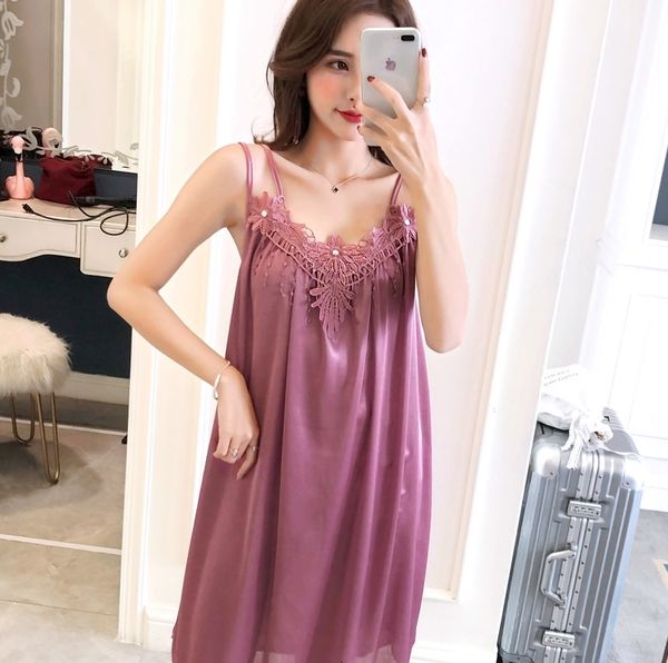 dress more size woman silken pajamas women's ice nightgown ladies'nightgown #0 household clothes, Black;gray
dress more size woman silken pajamas women's ice nightgown ladies'nightgown #0 household clothes, Black;gray