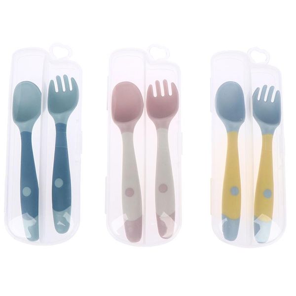 cups, dishes & utensils silicone spoon for baby set auxiliary food toddler learning eating training bendable soft fork infant children table
cups, dishes & utensils silicone spoon for baby set auxiliary food toddler learning eating training bendable soft fork infant children table