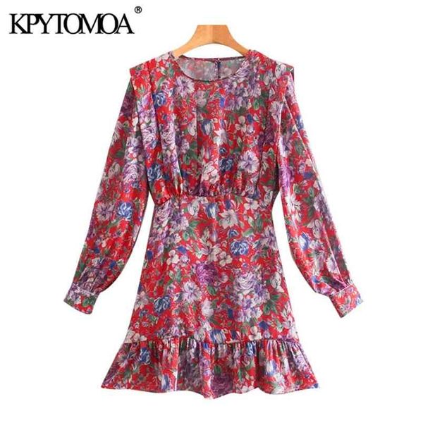 women chic fashion floral print ruffled mini dress long sleeve side zipper female dresses vestidos mujer 210420, White
women chic fashion floral print ruffled mini dress long sleeve side zipper female dresses vestidos mujer 210420, White