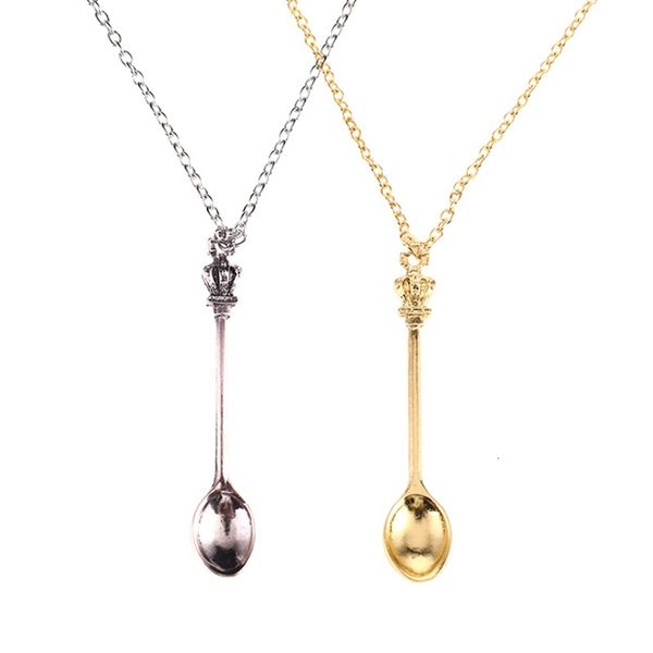 mini jewelry crown teaspoon classic royal alice snuff female spoon necklace, Silver
mini jewelry crown teaspoon classic royal alice snuff female spoon necklace, Silver