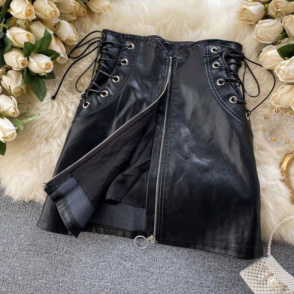 casual dresses pu leather skirt women fashion autumn winter black lace-up bandage high waist front zipper mini bodycon 9j6h, Black;gray
casual dresses pu leather skirt women fashion autumn winter black lace-up bandage high waist front zipper mini bodycon 9j6h, Black;gray