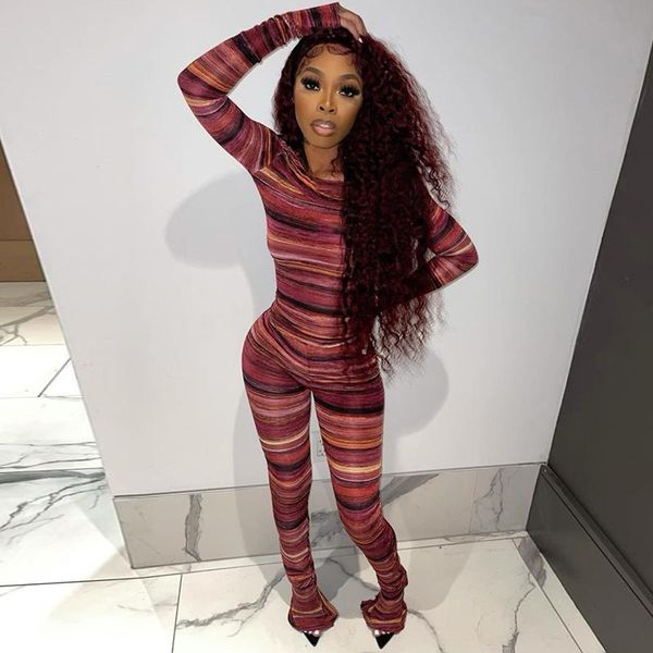 women's two piece pants chronstyle vintage striped suits autumn fashion women sets slim fit 2 pieces long sleeve t-shirts flare trouser, White
women's two piece pants chronstyle vintage striped suits autumn fashion women sets slim fit 2 pieces long sleeve t-shirts flare trouser, White