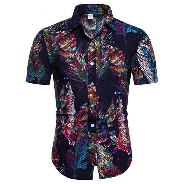 men's shirt men's casual short sleeve floral shirt series in summer of 2019, White;black
men's shirt men's casual short sleeve floral shirt series in summer of 2019, White;black