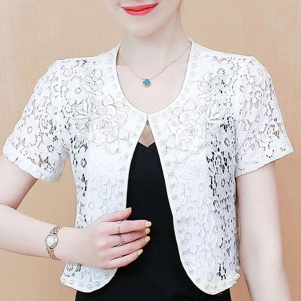 women's blouses & shirts blusas mujer de moda 2021 blouse women short sleeve shirt beading hollow lace 3xl 4xl plus size d108, White
women's blouses & shirts blusas mujer de moda 2021 blouse women short sleeve shirt beading hollow lace 3xl 4xl plus size d108, White