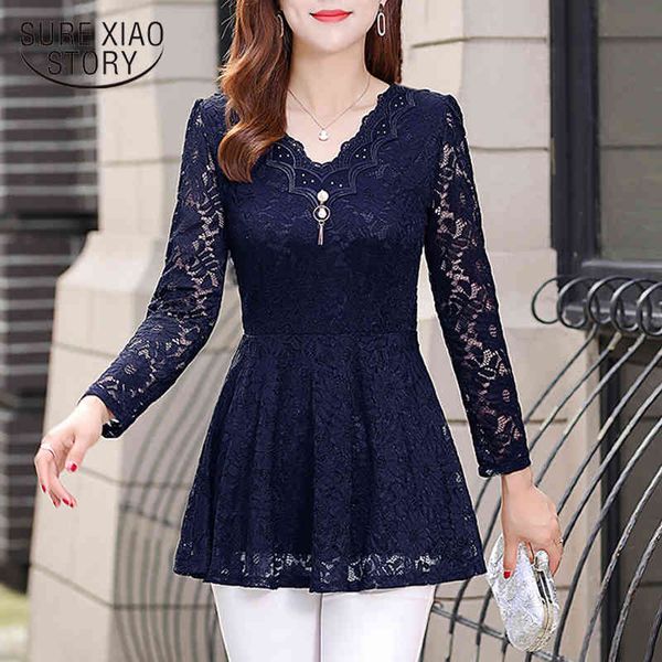 long sleeve shirts plus size ol style floral pullover lace women and blouses camisas mujer 6827 50 210417, White
long sleeve shirts plus size ol style floral pullover lace women and blouses camisas mujer 6827 50 210417, White