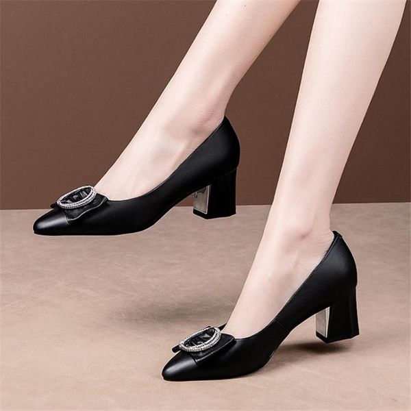 dress shoes pxelena spring 2021 genuine leather pumps pointy toe square high heels elegant sweet bowtie slip on woman office lady, Black
dress shoes pxelena spring 2021 genuine leather pumps pointy toe square high heels elegant sweet bowtie slip on woman office lady, Black