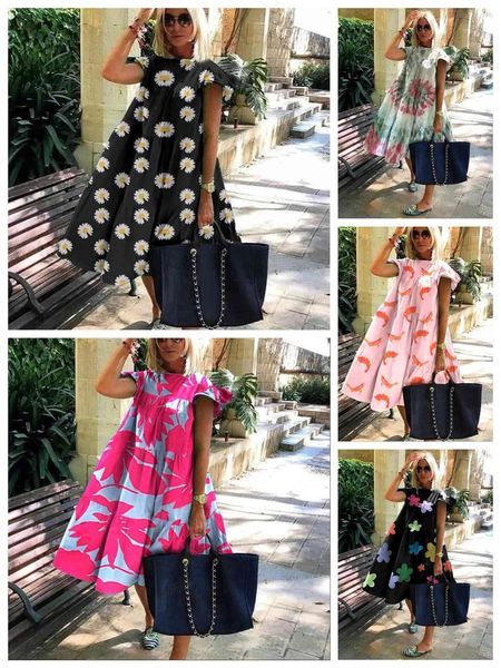 dresses women vintage floral print loose a-line summer o-neck petal short sleeve elegant casual party 2xl vestido, Black;gray
dresses women vintage floral print loose a-line summer o-neck petal short sleeve elegant casual party 2xl vestido, Black;gray